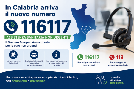 In Calabria arriva il 116117: il nuovo numero per l’assistenza sanitaria non urgente