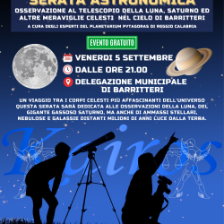 Serata di osservazione astronomica con telescopio